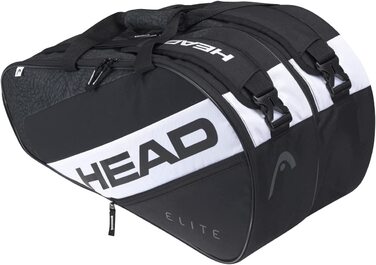 Універсальна Тенісна сумка HEAD для дорослих, універсальна Тенісна сумка для дорослих, чорно-біла, одного розміру