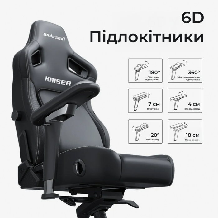 Крісло геймерське ігрове Anda Seat Kaiser 4 V2 Size XL Orange PVC