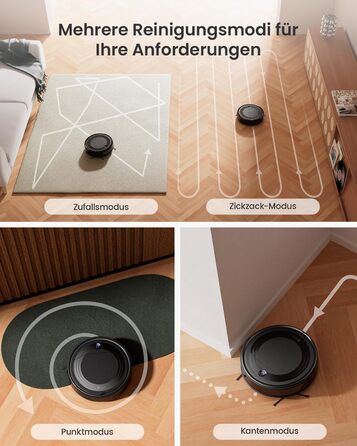 Робот-пилосос LEFANT M310: потужність 4500Pa, 180 хвилин роботи, 4 режими, Wi-Fi, керування через додаток та Alexa, для тварин та твердих підлог