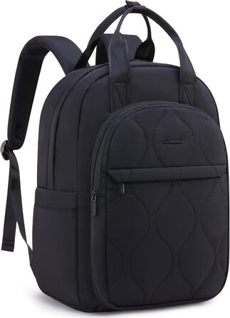 LOVEVOOK Рюкзак для жінок, рюкзак для ноутбука, шкільний рюкзак для підлітків, легкий рюкзак з м'якою підкладкою, велика робоча сумка для навчання, рюкзак на день, елегантний для університету та подорожей (B-глибокий чорний, 15.6 дюймів)