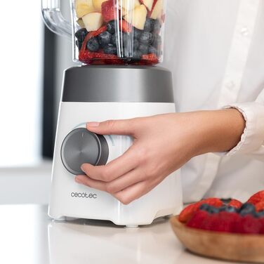 Стаціонарний блендер Cecotec Power Black Titanium 1300Max: 1300 Вт, 2 швидкості, 4 леза з титановою обробкою, 1,5 л, подрібнення льоду