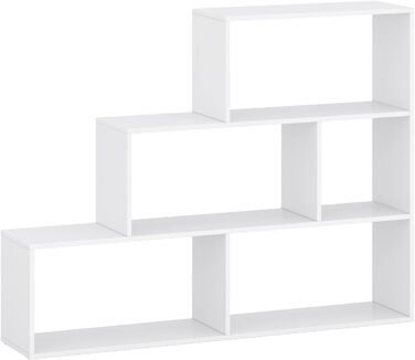 Цільова домашня книжкова шафа Багато відділень Стояча полиця Полиця для зберігання Висока полиця для зберігання Полиця горизонтальна/вертикальна, настінна/підлогова (104 x 76 x 29, біла)