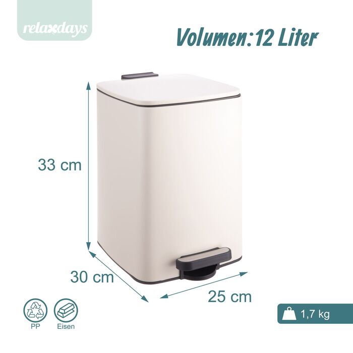 Відро для сміття Relaxdays Кухня, 12 літрів