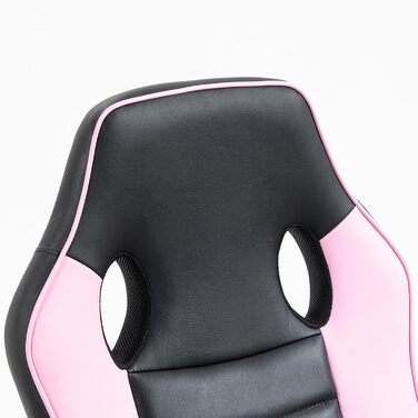 Ігрове крісло SVITA Гоночне крісло Ергономічне крісло для ПК Регульована по висоті Висока спинка Діти Підліток (чорний/рожевий)