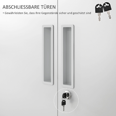 Шафа для документів, офісна шафа, 5 полиць, металева, 80B x 40Ш x 180В см, біла