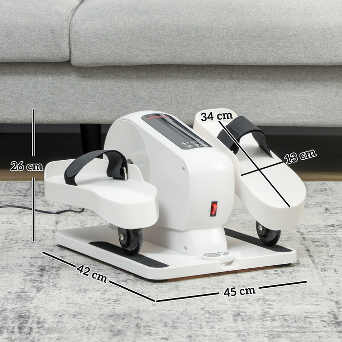 Компактний еліптичний тренажер для дому під стіл, електричний крос-тренажер з 12 рівнями швидкості та 7 рівнями опору