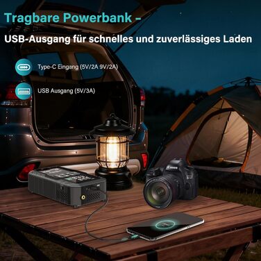 Powerbank Starthilfe 7000A для автомобіля: 27000 mAh, 160 PSI, компресор, LED-ліхтарик, для 12V бензинових та дизельних двигунів (до 8.0L)