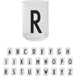 Дизайнерські букви персональний стакан для пиття / декоративний стакани для води A-Z 350 мл / ідеально підходить в якості гешенка безпечний для миття посуду год 10,5 x D 7,5 м (R)
