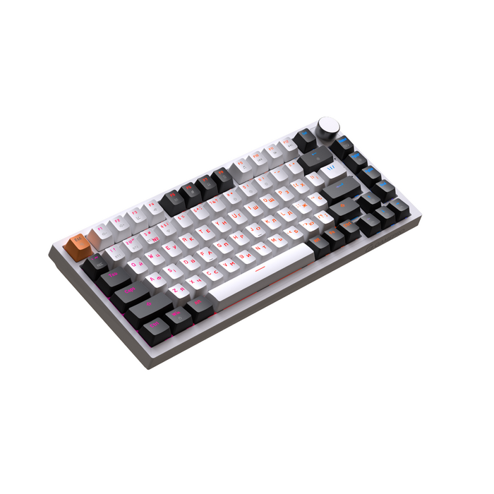 Бездротова механічна клавіатура GamePro Asgard Valhalla (MK160W Pro) 75% QLAB orange switches
