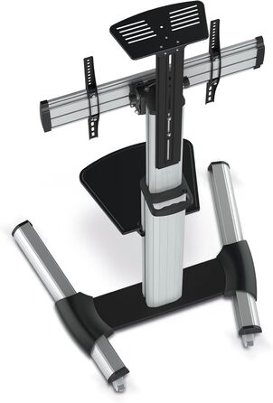 Підставка для телевізора Conecto TV Stand – регульована, поворотна, з роликами, 37-70 дюймів, модель LM-FS02G, срібна