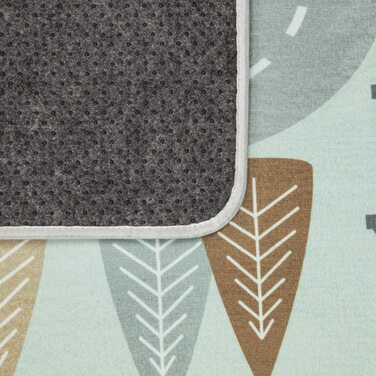 Домашній килим TT для дитячої кімнати, дитячий килимок, вуличний килимок із зображенням тварин, лісовий будиночок для хлопчика, колір розмір (діаметр 120 см круглий, Бірюзовий)