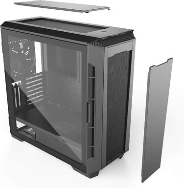 Безшумний корпус Phanteks Eclipse P600S Midi-Tower, 3 вентилятори, бічне вікно, чорний