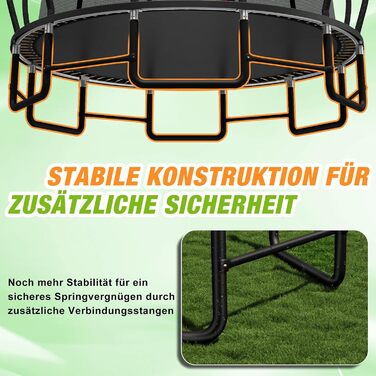 Батут Devoko вуличний Ø427 см, GS-сертифікат, посилені траверси, міцний, надійний, 427x427x265 см