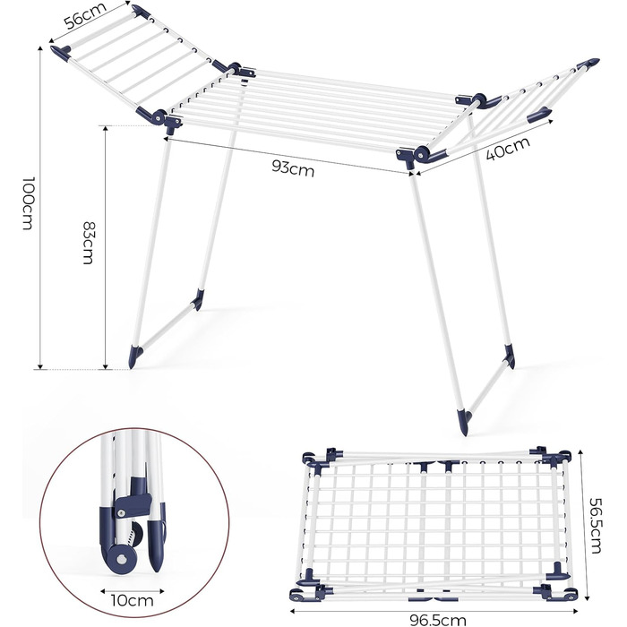 Стійка для сушіння білизни, розкладний сушильний стійка 