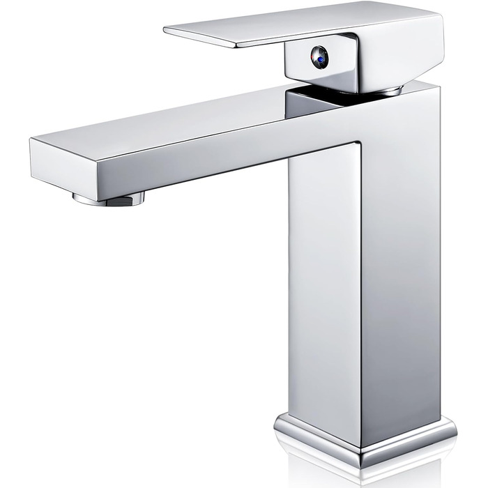 Змішувач для ванної кімнати на мийку, хромований, з висотою 164 мм, однорідний, з гарячою та холодною водою, G3/8