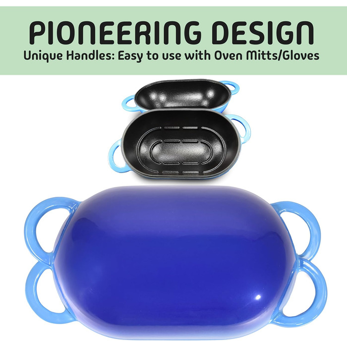 Набір для приготування хліба ручної роботи LoafNest: Dutch Oven з чавуну (2 літри) та силіконовий вкладиш. (Тільки горщик, без вкладиша)