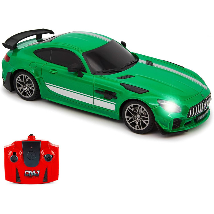Модель автомобіля Mercedes-AMG GT Pro (1:24) на радіокеруванні, офіційна ліцензія, зелений колір, CMJ