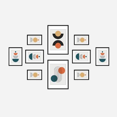 Набір фоторамок 5er Bilderrahmen DIN A4 з плексигласом для фото та портретів: рамка для встановлення та підвішування