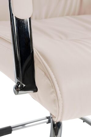 Стілець конференційний Sievert з м'якою оббивкою, екошкіра, кремовий колір - зручний стілець для переговорів та офісу