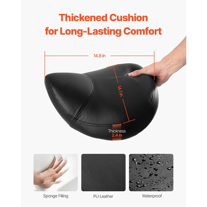 Сідло-стілець VEVOR для стоматологів, салонів, лабораторій. Регульована висота 460-605 мм, вантажопідйомність 181 кг, розмір 54x54x71 см