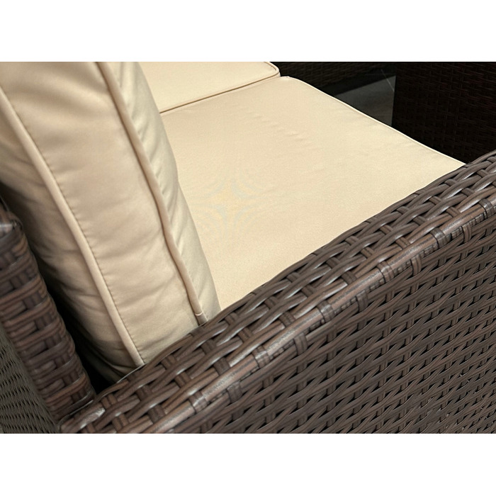 Комплект садових меблів із техноротанга Pegie Prestige, коричневий, 6 предметів