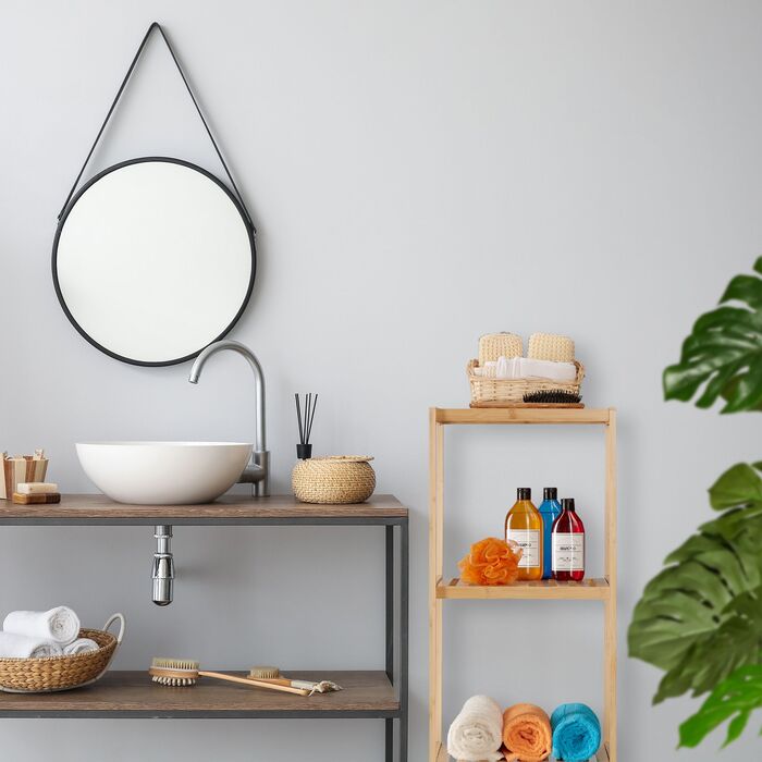 Поличкова стійка Relaxdays Бамбук з 4 ящиками