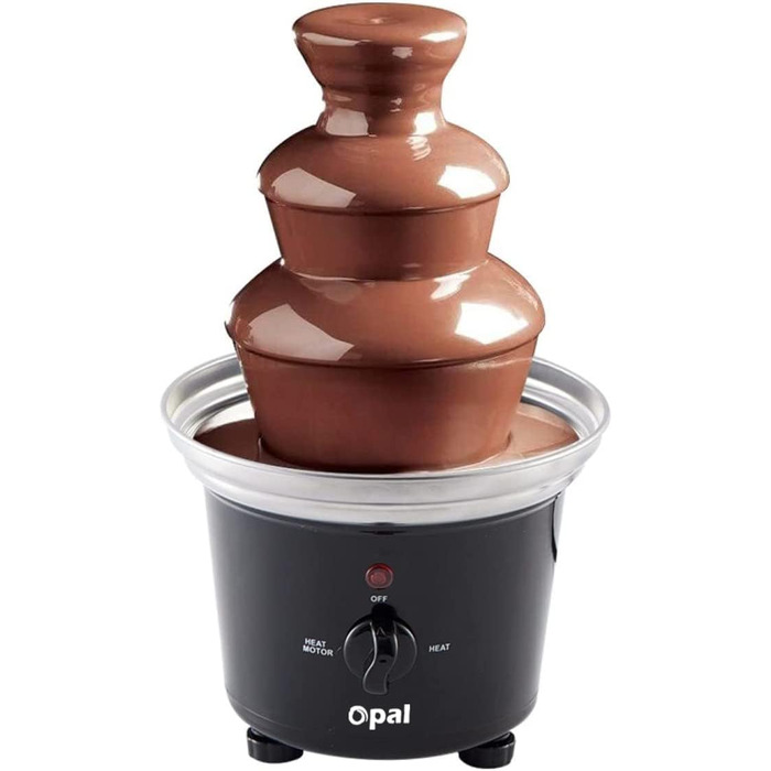 Шоколадний фонтан Opal - фонтан з нержавіючої сталі, електричний 3-ярусний, 500 мл, 90 Вт, для бранчу, вечірок, свят (OCF17)