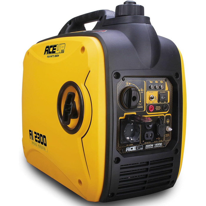Інверторний генератор Aceup Energy 2000W: тихий бензиновий генератор з USB та 230V/12V розетками, 4-тактний двигун, 19,8 кг