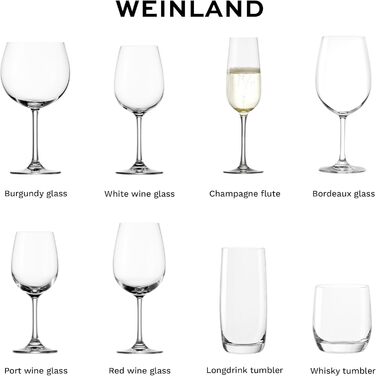 Бокали для білого вина Stölzle Lausitz Weinland 6 шт, 290 мл - Кришталеві келихи для червоного та білого вина, Німеччина