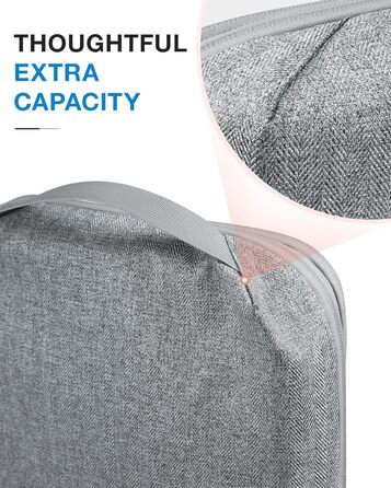 Набір компресійних органайзерів для подорожей BAGSMART (6 шт), міцні пакувальні куби для валізи та ручної поклажі, сірі