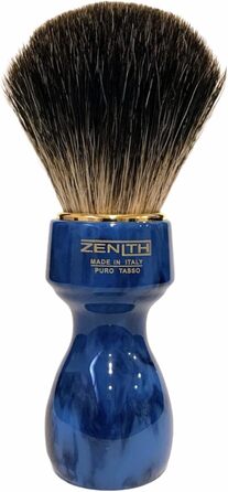 Щітка для гоління Zenith Barber зі 100 натуральною шерстю маньчжурського борсука (найкраща шерсть борсука) - Badger - Зроблено в Італії - з подарунковою коробкою