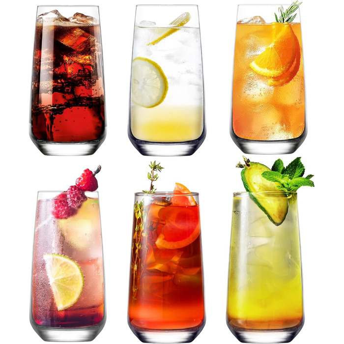 Набір склянок KONZEPT Longdrink 6 шт, 480 мл для коктейлів, соку та води