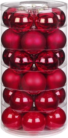 Скляні різдвяні кулі Inge / красиві скляні ялинкові дрібнички 30 дрібничок в банку / ялинкові прикраси Різдвяні ялинкові дрібнички W