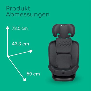 Автокрісло Bebeconfort Mitwachsender Kindersitz 9-36 кг, 15 міс. - 12 років, 76-150 см, збоку захист, 11 положень підголівника, інтегровані підлокітники, EverFix i-Size, R129