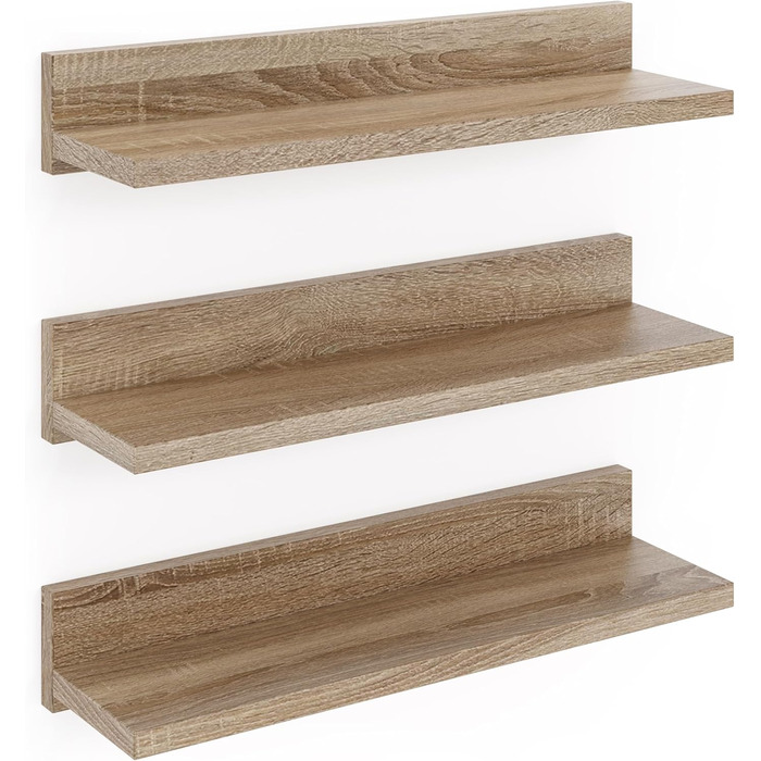Набір полиць настінних Wandregal 39 см (3 шт.) Sonoma - для спальні, ванної, вітальні, кухні, офісу