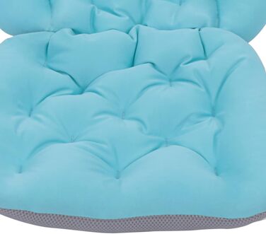 Килимок для ванни 113x40 см з подушкою для тіла, ергономічна підтримка голови, шиї та спини (синій)