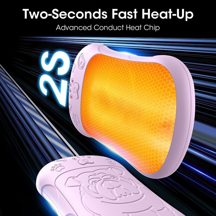 Електричні грілки для рук, 2 шт., 6000 мАг, акумулятор, багаторазові, зарядні кишенькові грілки для активного відпочинку, спорту, полювання, гольфу, кемпінгу, теплий подарунок для жінок, чоловіків, дітей (фіолетовий)