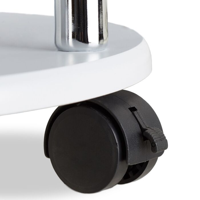 Зручний приставний столик Relaxdays на коліщатках з двома ящиками