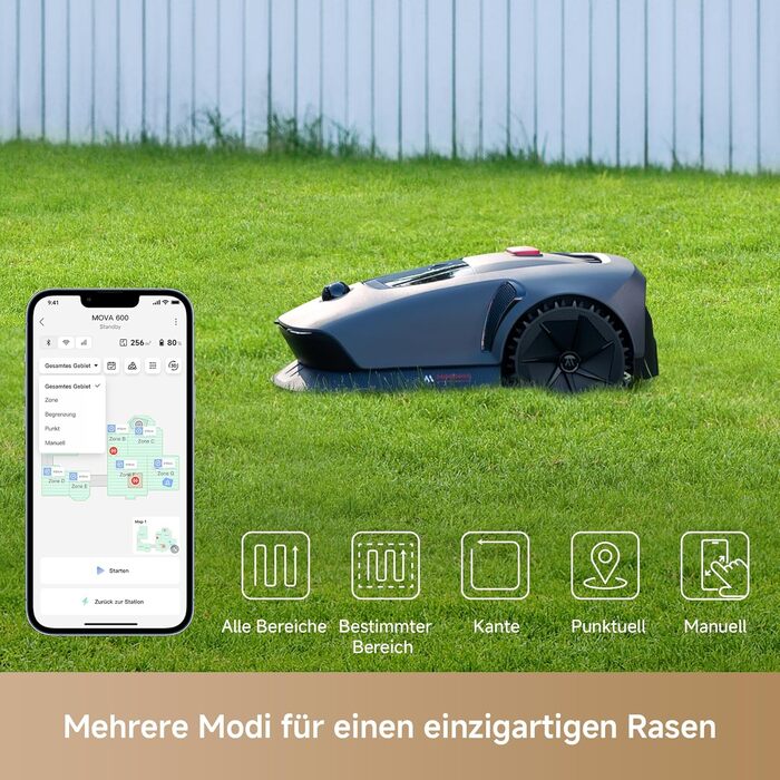 Робот-газонокосарка Dreame MOVA 600 Kit з 81 запасним лезом, 3D LiDAR, бездротове налаштування, точне картування до 600 м², розумне уникнення перешкод, керування через додаток, U-подібне косіння