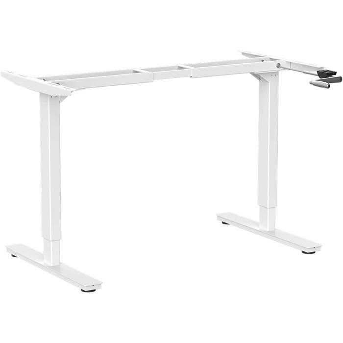 Регульований стіл Ergotopia Desktopia | Ручне регулювання висоти | Білий (Без стільниці)