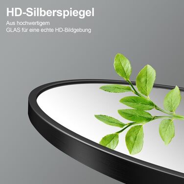 Дзеркало Spiegel для ванної кімнати 40x60 см, чорне, прямокутне, настінне, з металевим каркасом