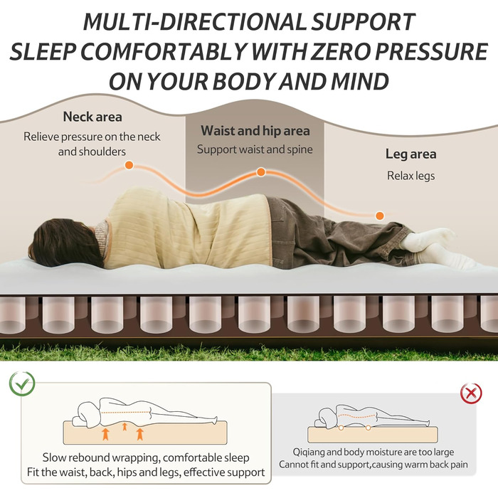 Надувна матрац Naturehike для 2 осіб з електричним насосом, 200x150x25 см. Самостійно надувна, преміум-якість, для кемпінгу та дому. Колір: коричневий.