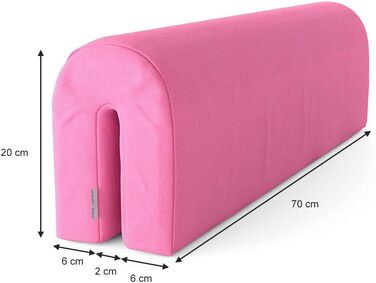 Бортик для ліжечка Bettumrandung, рожевий, 70x20 см - захист для безпечного сну дитини