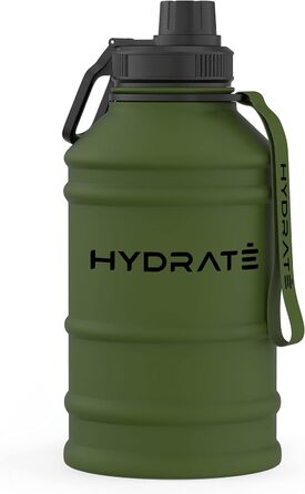 Пляшка для пиття HYDRATE 2,2 л з нержавіючої сталі - без вмісту BPA, герметична, тренажерний зал