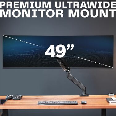 Кріплення для монітора VIVO Robuster для Ultrawide моніторів до 49 дюймів, 15 кг, чорний, STAND-V101G1 (без USB)