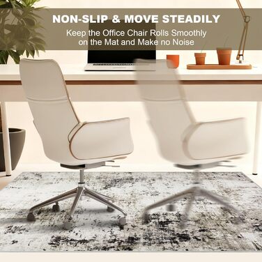 Килимок для підлоги під стілець для твердої підлоги Бохо, килимок для столу, килимок для офісного крісла (120x150 см, Тауп)