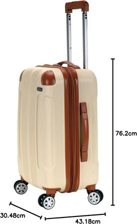 Набір валіз Rockland London Hartschalen 3шт (20/24/28 см), білий. Валізи з жорстким корпусом та колесами