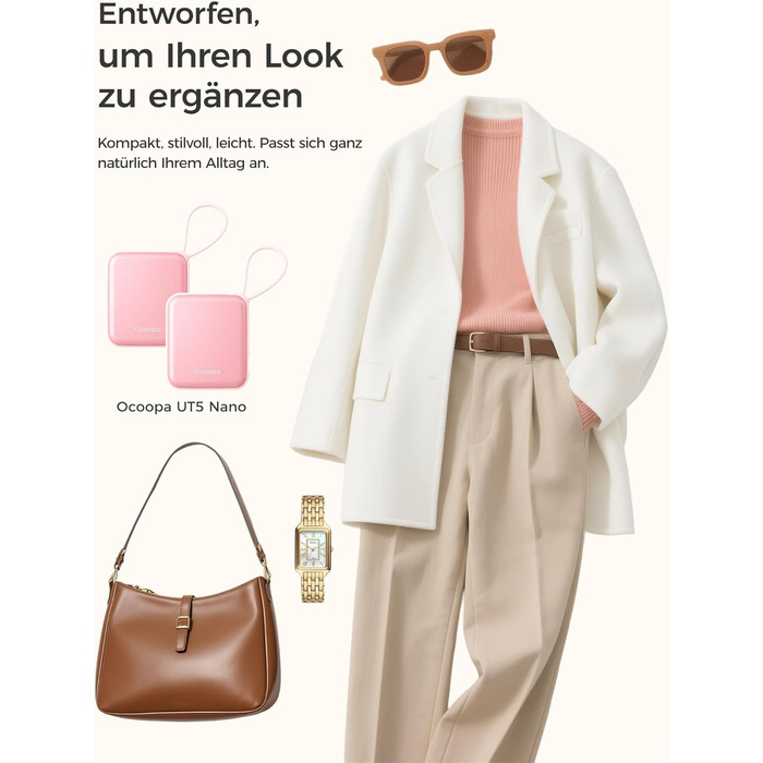 Електричні грілки для рук OCOOPA (2 шт.) з 3 рівнями нагріву, до 7 годин роботи, USB, для жінок, рожеві