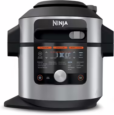 Мультиварка Ninja Foodi MAX 7,5 л 14-в-1 з розумною кришкою, скороварка, аерофритюрниця, повільноварка, термощуп, нержавіюча сталь, OL750EU