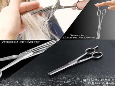 Філірувальні ножиці від Solingen Ножиці для волосся Перукарські ножиці з гострими двосторонніми зубцями Зроблено в Німеччині Ножиці для стрижки волосся з високоякісної нержавіючої сталі для філірування волосся (15,24 см)